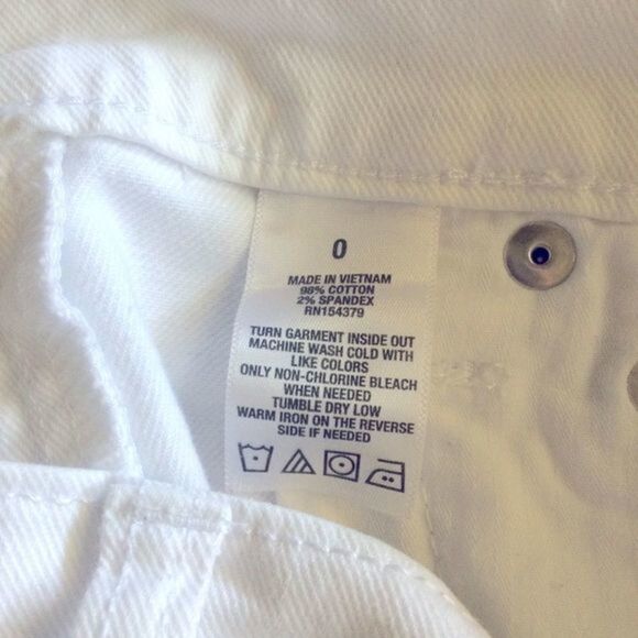 AEROPOSTALE White Denim Distressed Aero Cheeky Shorts Size 0 - Picture 14 of 15